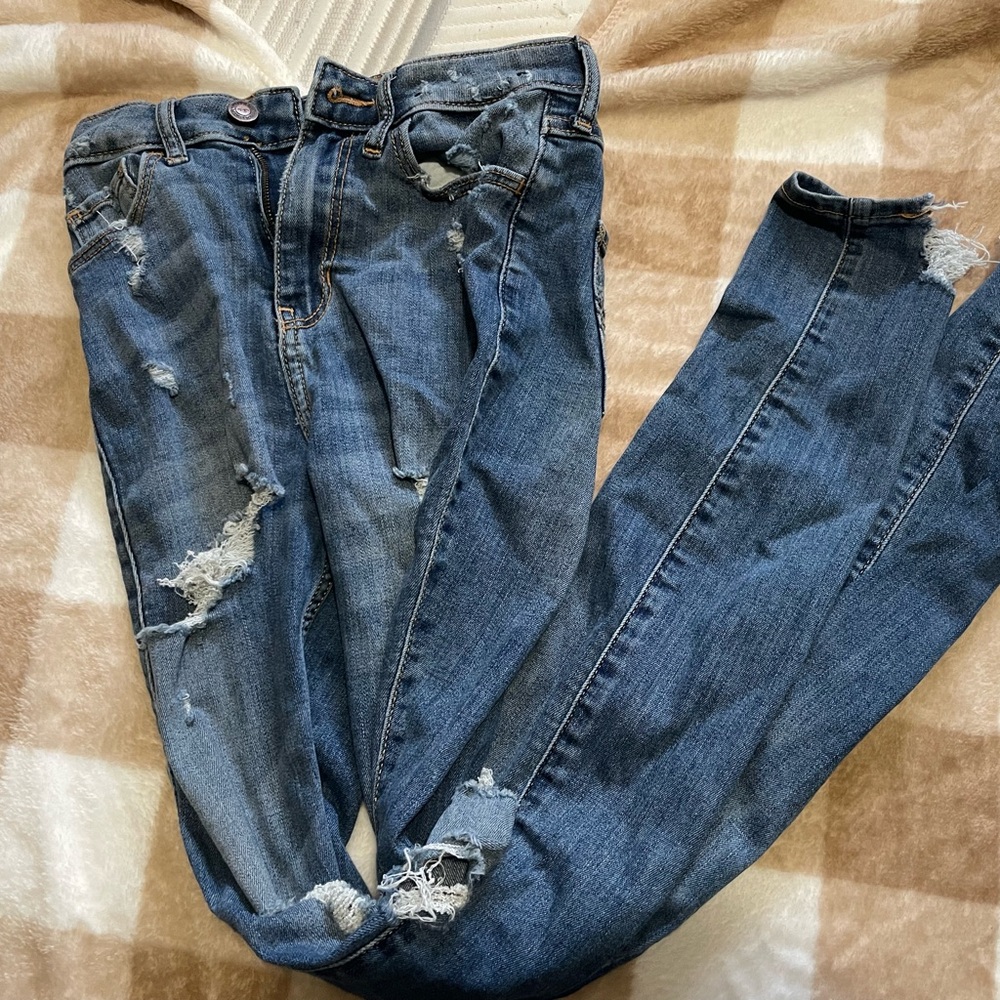 Hollister Distressed Blue Jeans